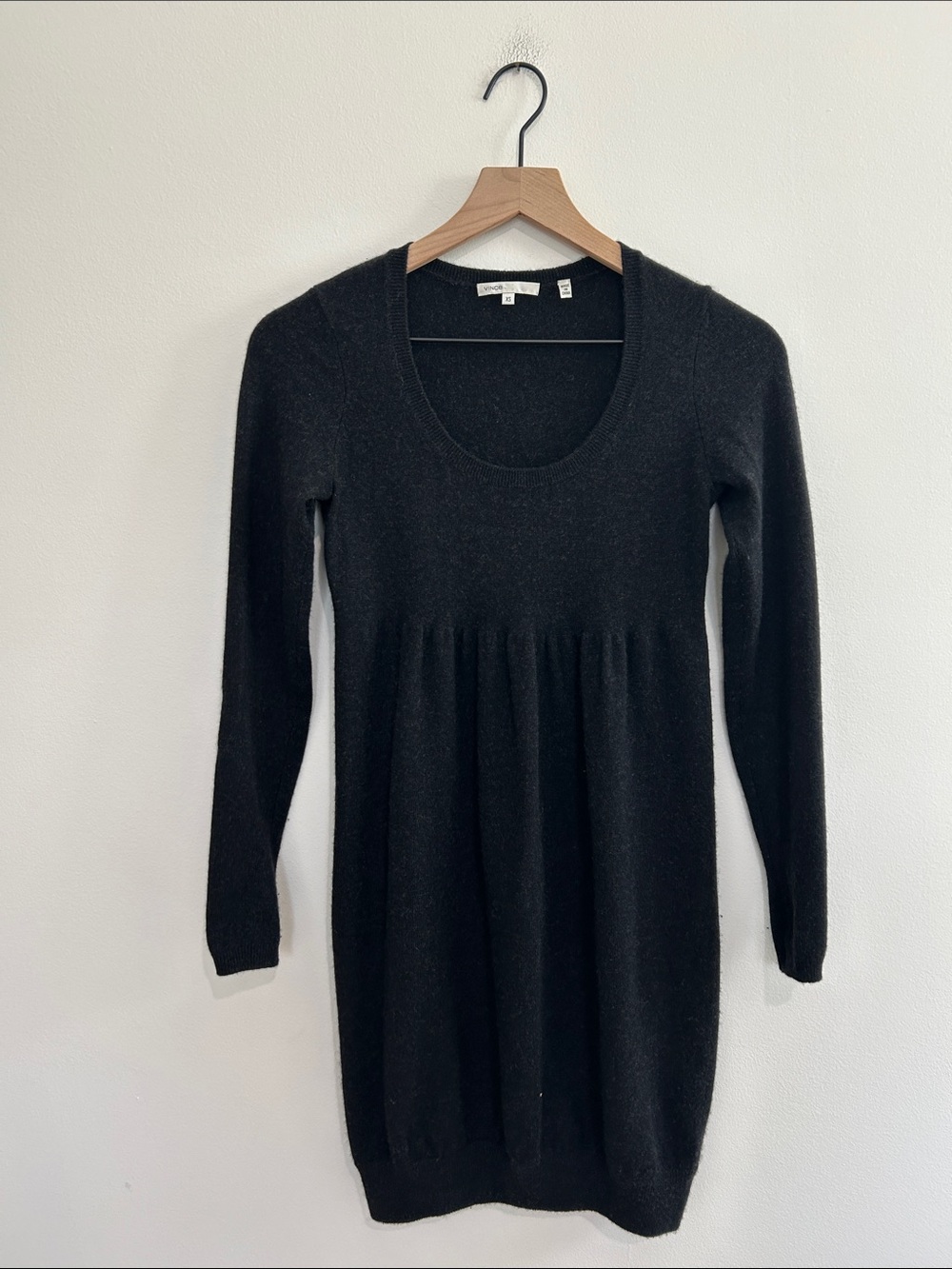 Vince Charcoal Grey 100% Cashmere‎ Sweater Dress size XS